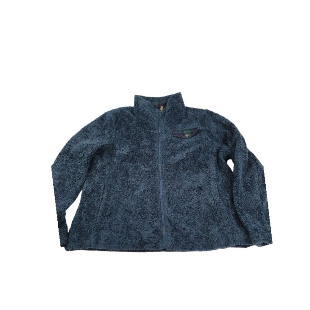 Pendleton Men's Navy Fuzzy Mock Neck Sherpa‎ Fleece Full Zip Jacket Size XL